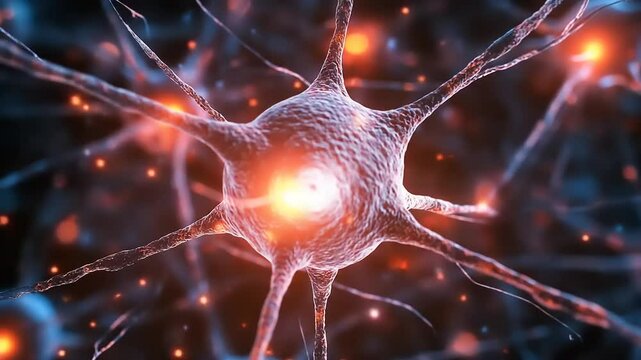 Neuron Network with Microscopic View.