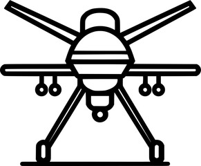 Bayraktar War drone vector ilustration. sign, symbol, vector, art