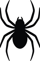 Silhouette spider spooky eight legs arachnid design vector illustration