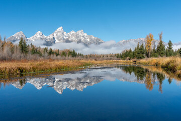 Grand Tetons reflection at Schwabacher's landing