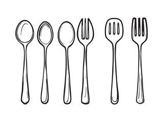 Cutlery Spoon Outline Vector