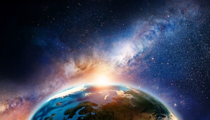 Fototapeta premium earth and galactic explosion