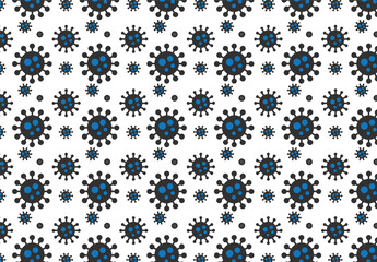   Coronavirus Cells  Seamless Pattern  coronavirus covid 19 cell isolated on white background
