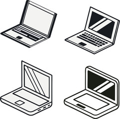 Sleek silver portable laptop computer with a blank screen, ideal for technology, business, and mobile communication