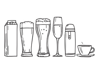 Drink Minimal Line Drawing