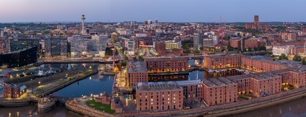 Panoramic Aerial Image Liverpool Skyline