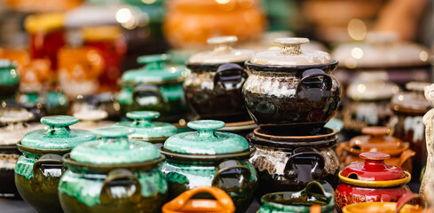 Ceramic mugs sold during Nations Fair, where masters from the national communities of Lithuania...