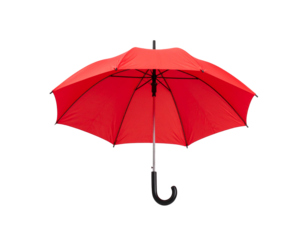 3D Phone with Generic Cash Transfer App Interface, Transparent Background.jpg - Side View of Red Open Umbrella with Curved Handle – Realistic PNG on Transparent Background