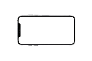 A clean isolated smartphone mockup on a black background perfect for showcasing app designs or product presentations.