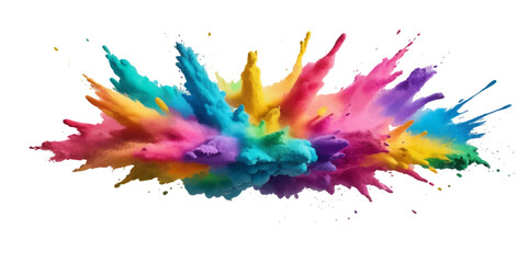 Abstract watercolor background with colorful paint splashes, an artistic and vibrant design