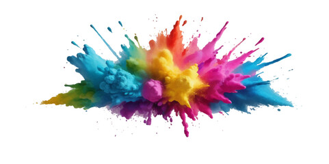 Abstract watercolor background with colorful paint splashes, an artistic and vibrant design