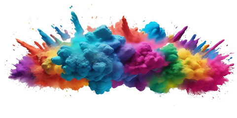 Vibrant blue watercolor splashes create an artistic, colorful grunge texture and design on paper