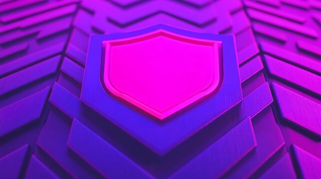Colorful shield design on a textured background reflecting modern digital aesthetics