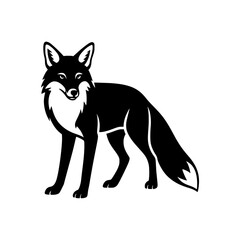 Fototapeta premium Silhouette of fox vector