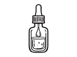 Minimalist Glass Dropper Drawing
