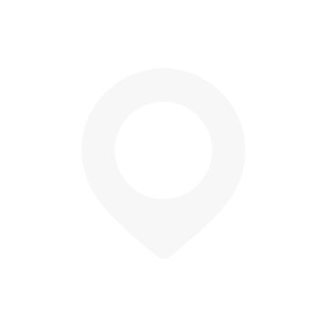 location icon pin png in white modern style on transparent background for map and marker