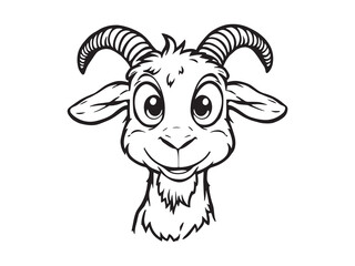 Goat Minimal vector line Art