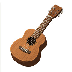 acoustic guitar isolated on white