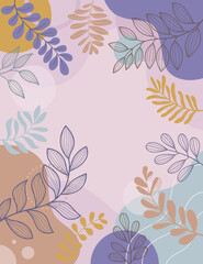 Spring background with beautiful. Hand drawn colourful art background design.