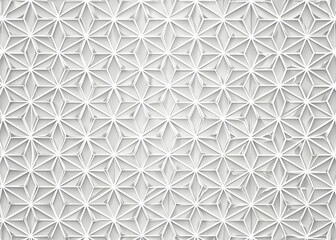 Fototapeta premium Elegant White Geometric Star Pattern Background with Subtle Shadows A Modern and Sophisticated Design