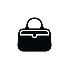 Stylish Handbag Glyph Icon Vector Illustration