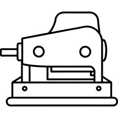 Belt Sander Minimalist Line Illustration