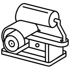Belt Sander Minimalist Line Illustration