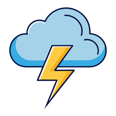cloud with lightning icon