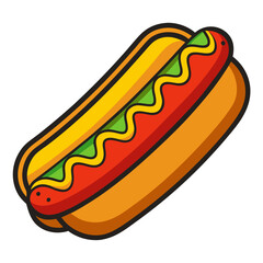 hot dog vector illustration