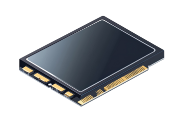 The sleek cutting edge Solid State Drive poised to turbocharge your digital life with speed on transparent background