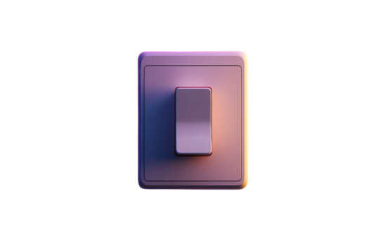 The simple act of a single switch controlling light and shadows a moment of power showcased in on transparent background - Powered by Adobe