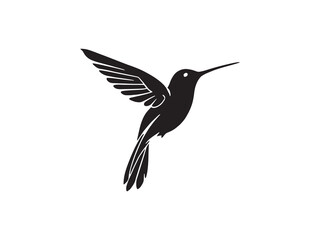 Simple Hummingbird Line Art Design