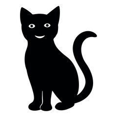 Cat silhouette, Set of black color cat silhouette,