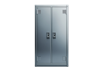 Secure your future A sturdy steel locker stands ready for safeguarding secrets with a centered on transparent background