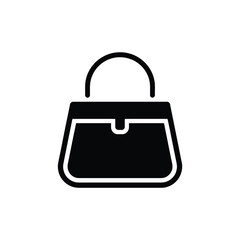 Stylish Handbag Glyph Icon Vector Illustration