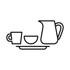 Kitchen Utensils Line Art Vector Icon Set
