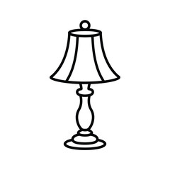 Obraz premium Outline Lamp Icon Vector Illustration