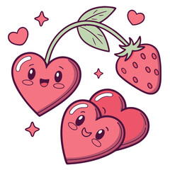 vector illustration of a red heart