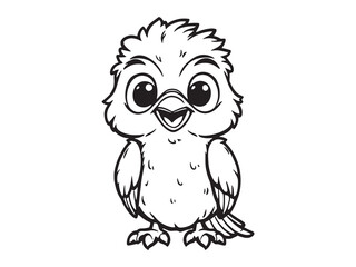 Minimalist Kookaburra Outline Drawing