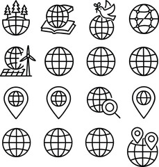  Eco-Global & Location Icons