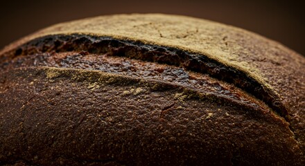 Artisan Crusty Bread: A Close-Up View of Rustic Bakery Bread