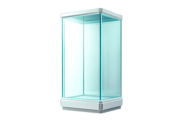 An elegant museum style display case ready to showcase your precious artifacts under a calming on transparent background