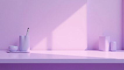 Aesthetic Monochromatic Purple Shelf