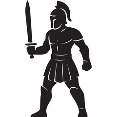 Roman warrior silhouette