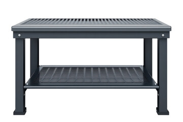 A sturdy metal workbench awaiting projects and inspiring creativity a reliable companion for on transparent background