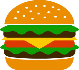 hamburger on a white background