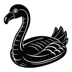 Naklejka premium black swan vector illustration