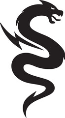 Obraz premium Snake lightning silhouette