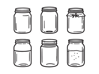 Mason Jar Clean Vector Art