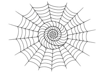 Obraz premium Delicate spiderweb spiral pattern, translucent background, perfect for gothic design and halloween-themed graphic elements